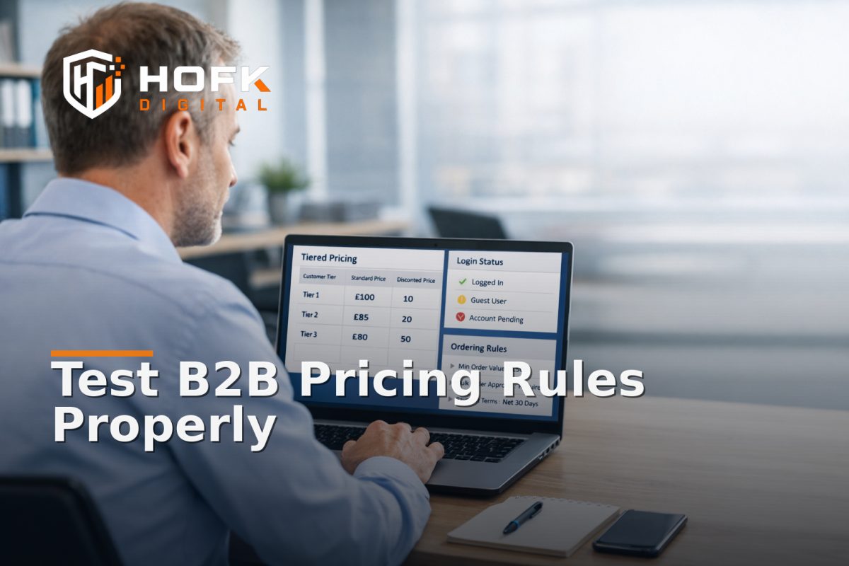 How to Test Account-Tier Pricing and Trade-Account Ordering Rules on a B2B Ecommerce Portal
