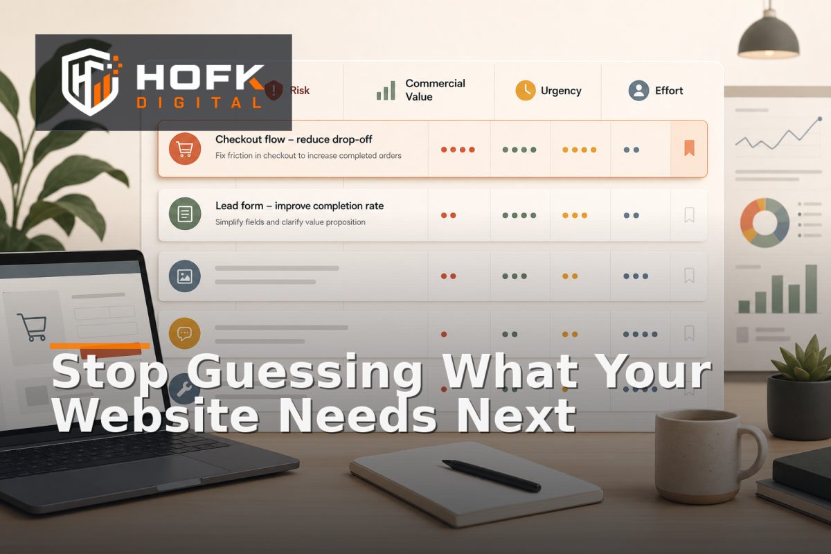How to Prioritise a Website Support Retainer Backlog by Risk and Commercial Value